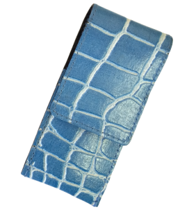 Nippes TREND, Maniküretui Taschenformat, 3-tlg., vernickelt, Leder-Etui, blau